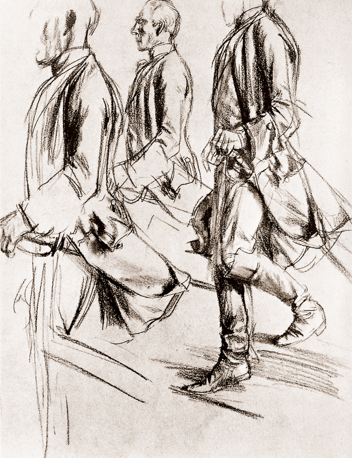  Adolpyh Von Menzel —— 动态模特儿的习作 (两幅) (2)